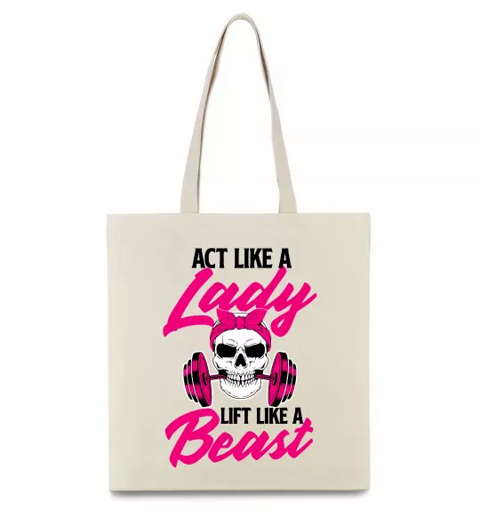Еко-сумка Lady Beast Бежевий фото