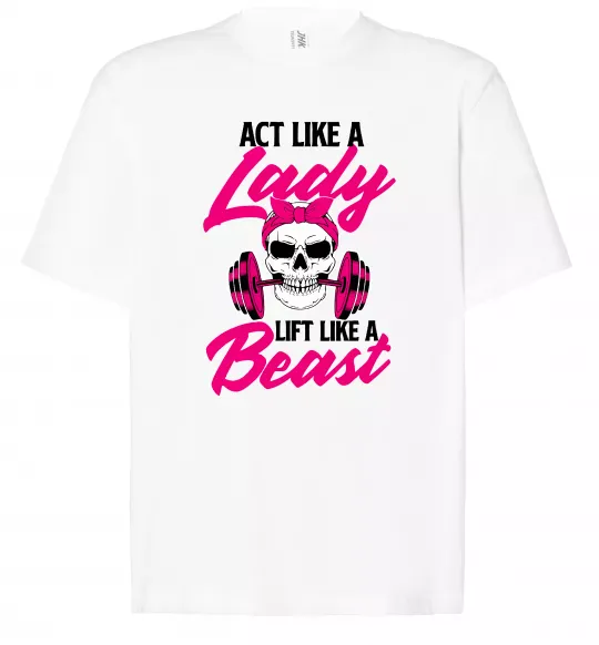 Футболка Оверсайз Lady Beast Белый фото