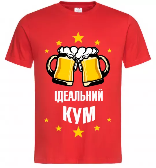 Чоловіча футболка Ідеальний кум Червоний фото
