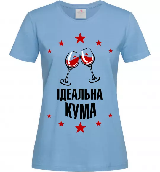 Женская футболка Ідеальна кума Голубой фото