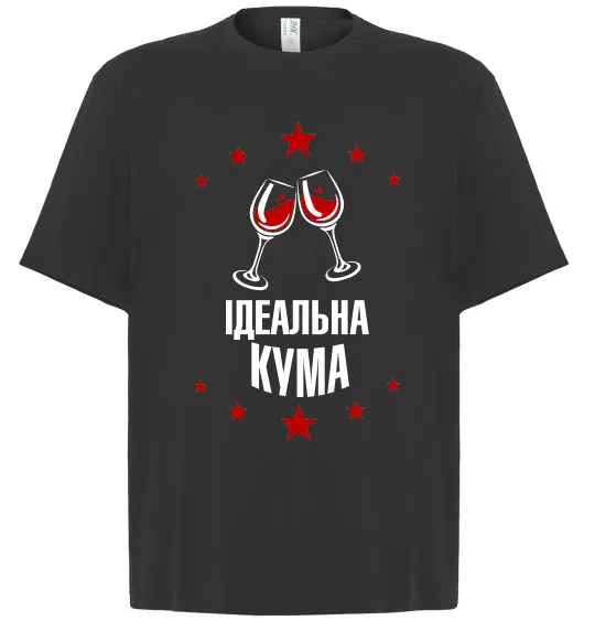 Футболка Оверсайз Ідеальна кума Черный фото
