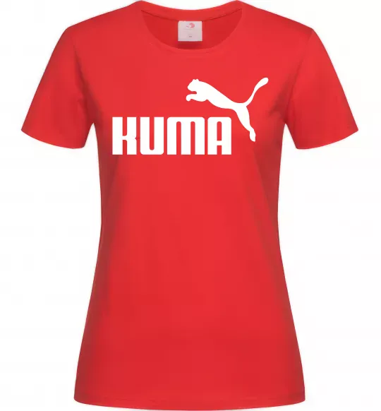Женская футболка Kuma Красный фото