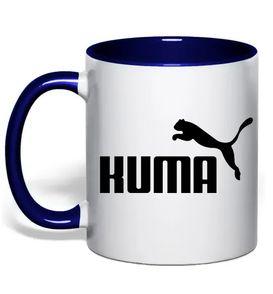 Чашка с цветной ручкой Kuma Глубокий темно-синий фото