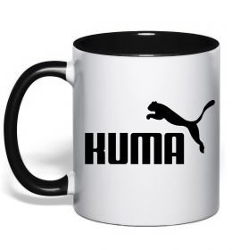 Чашка с цветной ручкой Kuma