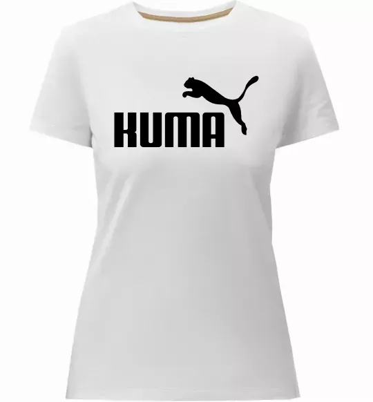 Женская премиум футболка Kuma Белый фото