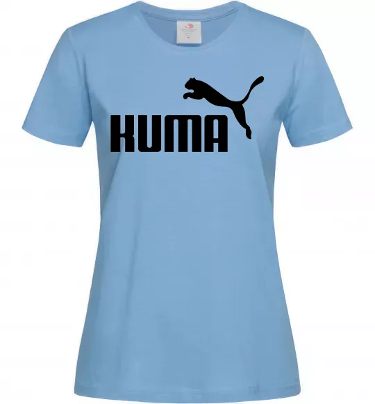 Женская футболка Kuma Голубой фото