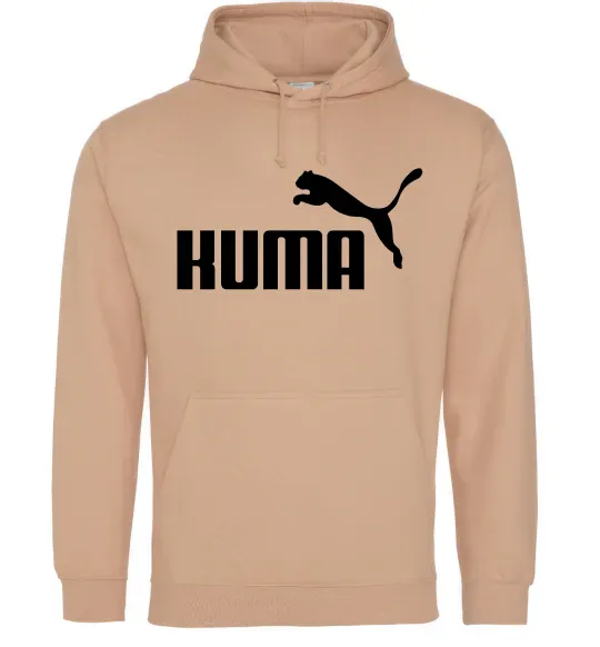 Женская толстовка (худи) Kuma Песочный фото