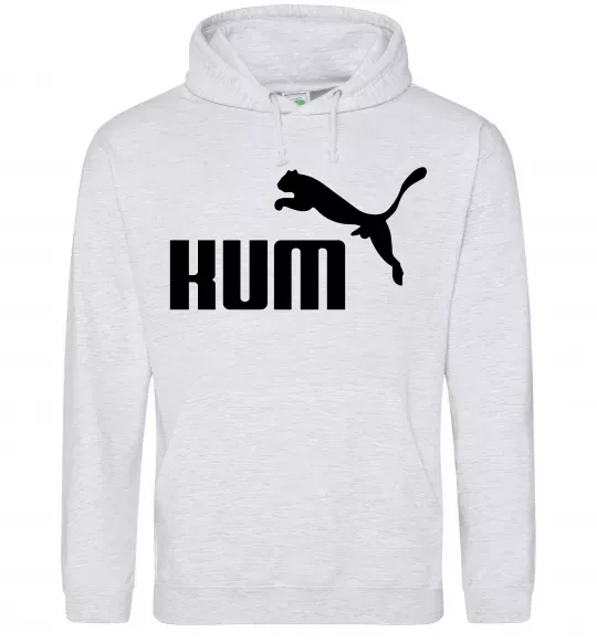 Мужская толстовка (худи) Kum Серый меланж фото