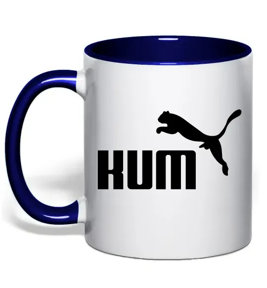 Чашка с цветной ручкой Kum Глубокий темно-синий фото