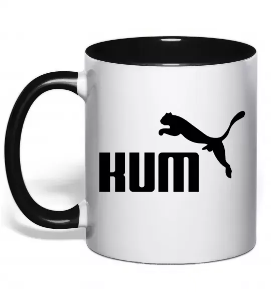 Чашка с цветной ручкой Kum Черный фото