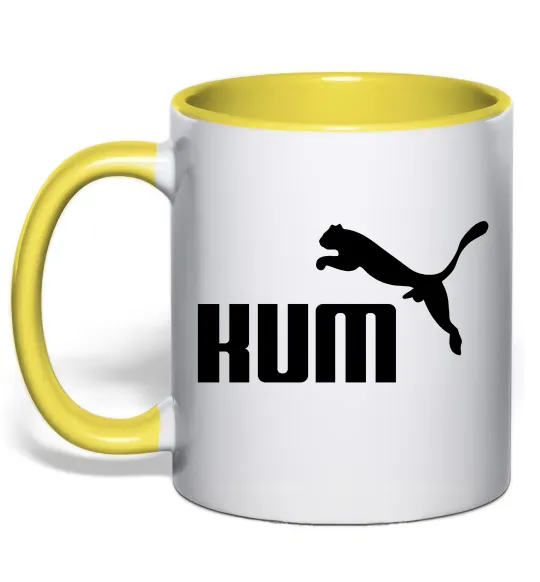 Чашка с цветной ручкой Kum Лимонный фото