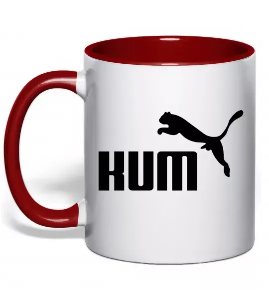 Чашка с цветной ручкой Kum Красный фото