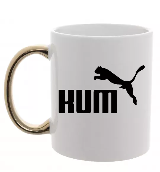 Чашка с цветной ручкой Kum Золото фото