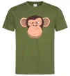 Мужская футболка Шимпанзе Оливковый фото