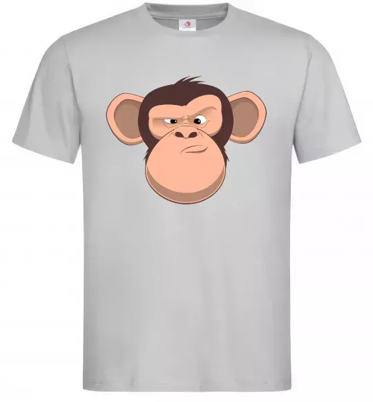 Мужская футболка Шимпанзе Серый фото