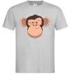Мужская футболка Шимпанзе Серый фото