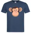 Мужская футболка Шимпанзе Темно-синий фото