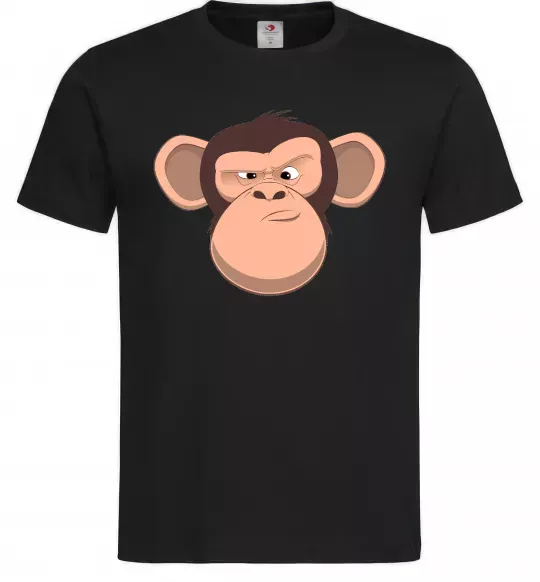 Мужская футболка Шимпанзе Черный фото