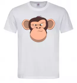 Мужская футболка Шимпанзе Белый фото