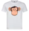 Мужская футболка Шимпанзе Белый фото