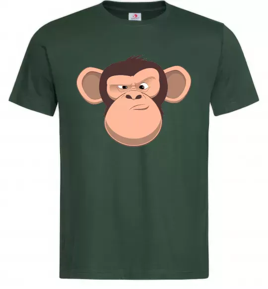 Мужская футболка Шимпанзе Темно-зеленый фото