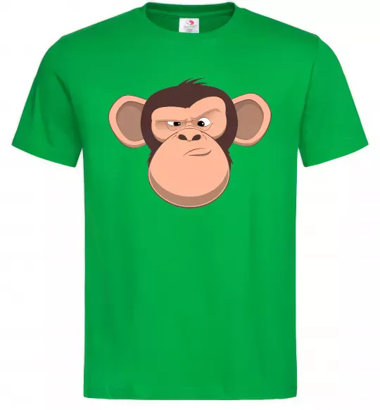 Мужская футболка Шимпанзе Зеленый фото