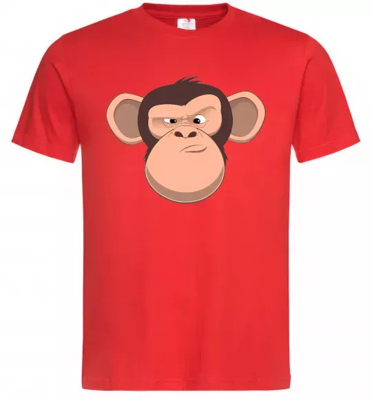 Мужская футболка Шимпанзе Красный фото