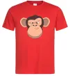 Мужская футболка Шимпанзе Красный фото