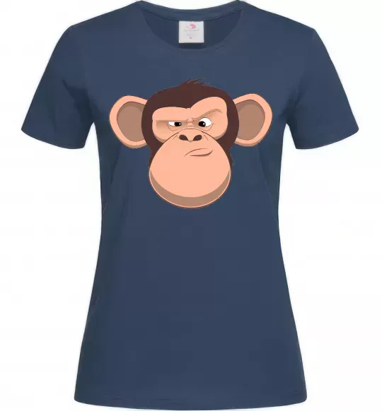 Жіноча футболка Шимпанзе Темно-синій фото