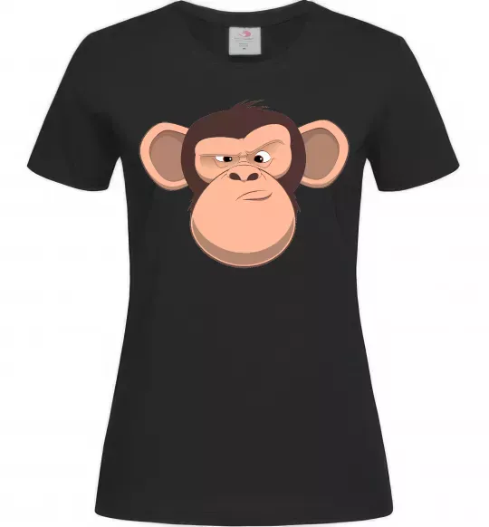 Жіноча футболка Шимпанзе Чорний фото