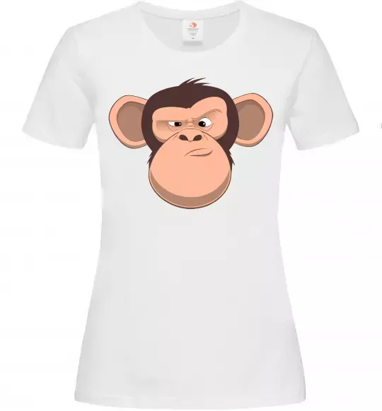 Жіноча футболка Шимпанзе Білий фото