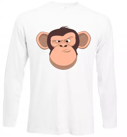 Лонгслив Шимпанзе Белый фото