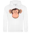Мужская толстовка (худи) Шимпанзе Белый фото
