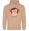 Мужская толстовка (худи) Шимпанзе Песочный фото