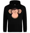 Женская толстовка (худи) Шимпанзе Черный фото