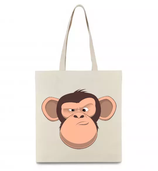 Еко-сумка Шимпанзе Бежевий фото