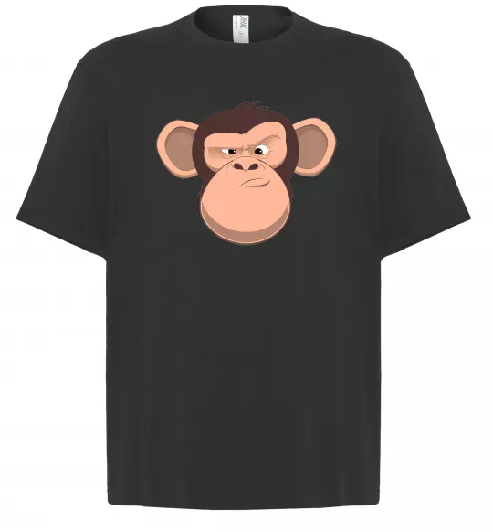 Футболка Оверсайз Шимпанзе Черный фото