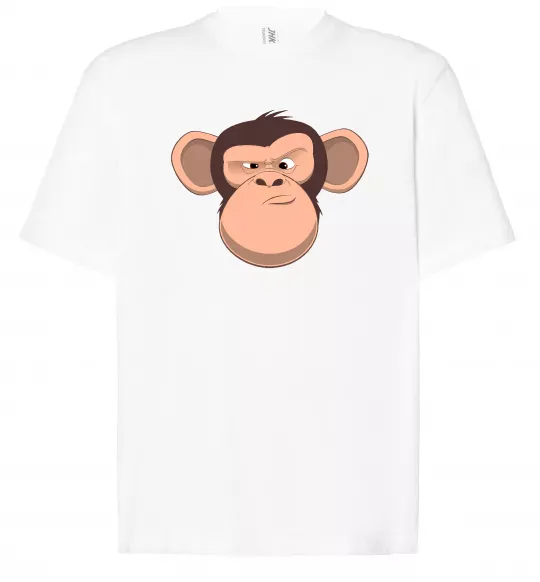 Футболка Оверсайз Шимпанзе Белый фото