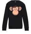 Детский Свитшот Шимпанзе Черный фото