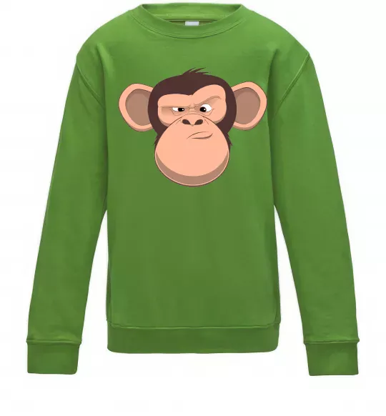 Детский Свитшот Шимпанзе Лаймовый фото