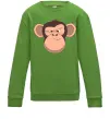 Детский Свитшот Шимпанзе Лаймовый фото
