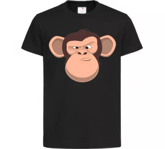 Детская футболка Шимпанзе Черный фото