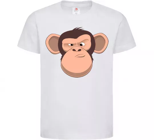 Детская футболка Шимпанзе Белый фото