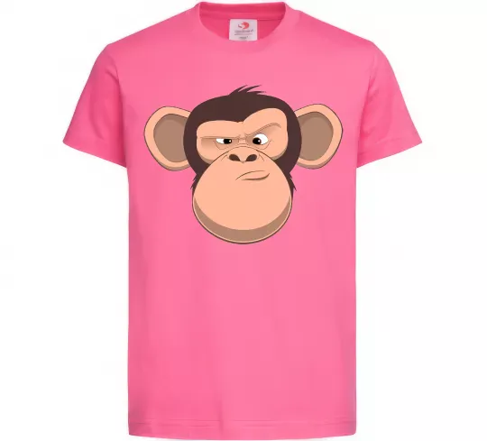 Детская футболка Шимпанзе Ярко-розовый фото