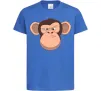 Детская футболка Шимпанзе Ярко-синий фото
