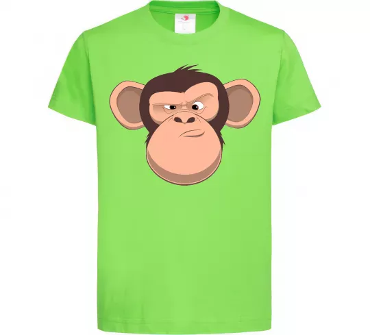 Детская футболка Шимпанзе Лаймовый фото