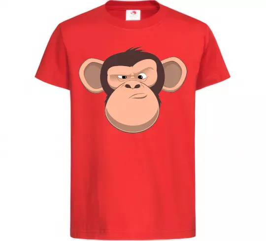 Детская футболка Шимпанзе Красный фото