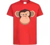 Детская футболка Шимпанзе Красный фото