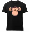 Мужская премиум футболка Шимпанзе Черный фото