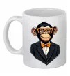 Чашка керамическая Шимпанзе діловий Белый Чашка керамическая Шимпанзе діловий Белый фото